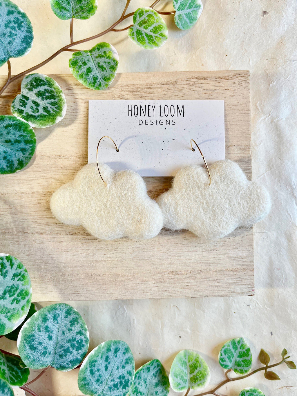 Cloud Felt Earrings