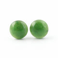Jade Flat Stud Earrings, (Multiple sizes)