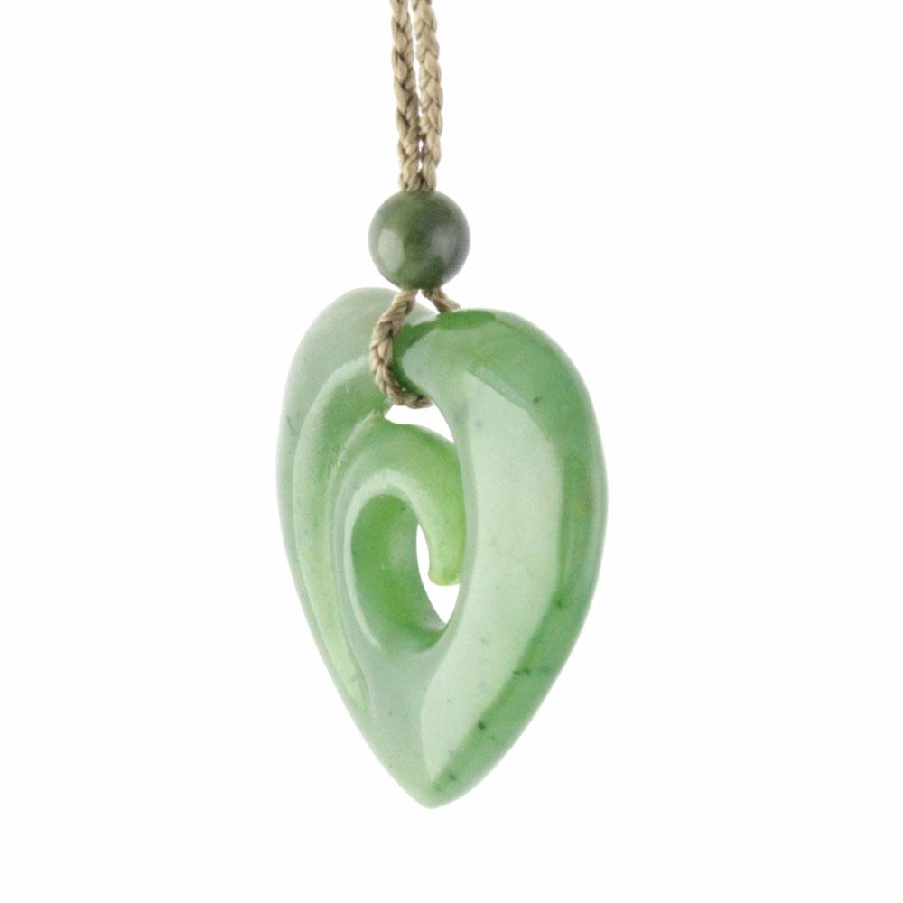Jade Pendant, Koru-Heart - HNW-2890