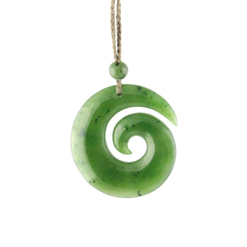 Jade Koru Pendant, 35mm