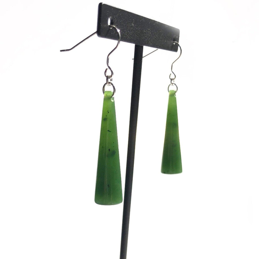 Solid Jade Cone Earrings, 2406