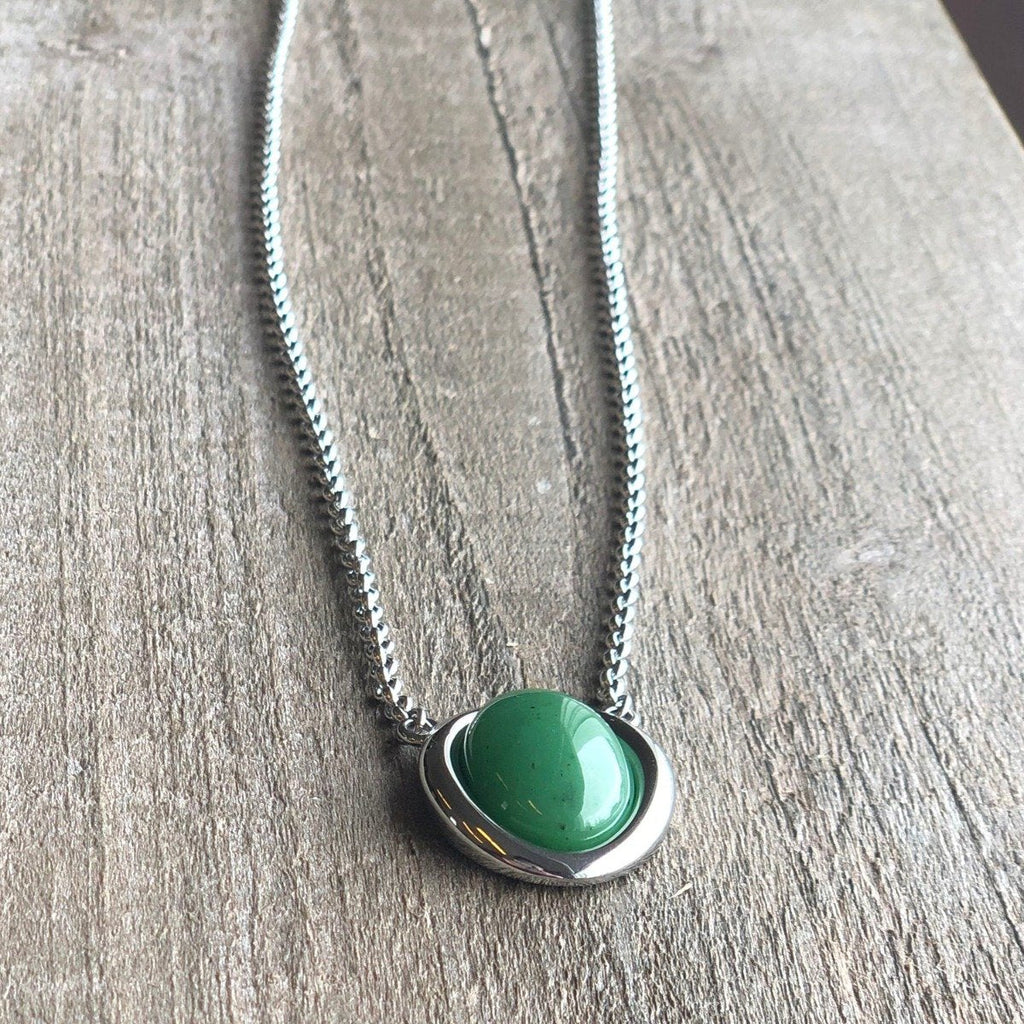 Stainless Steel Jade Pendant, 0118