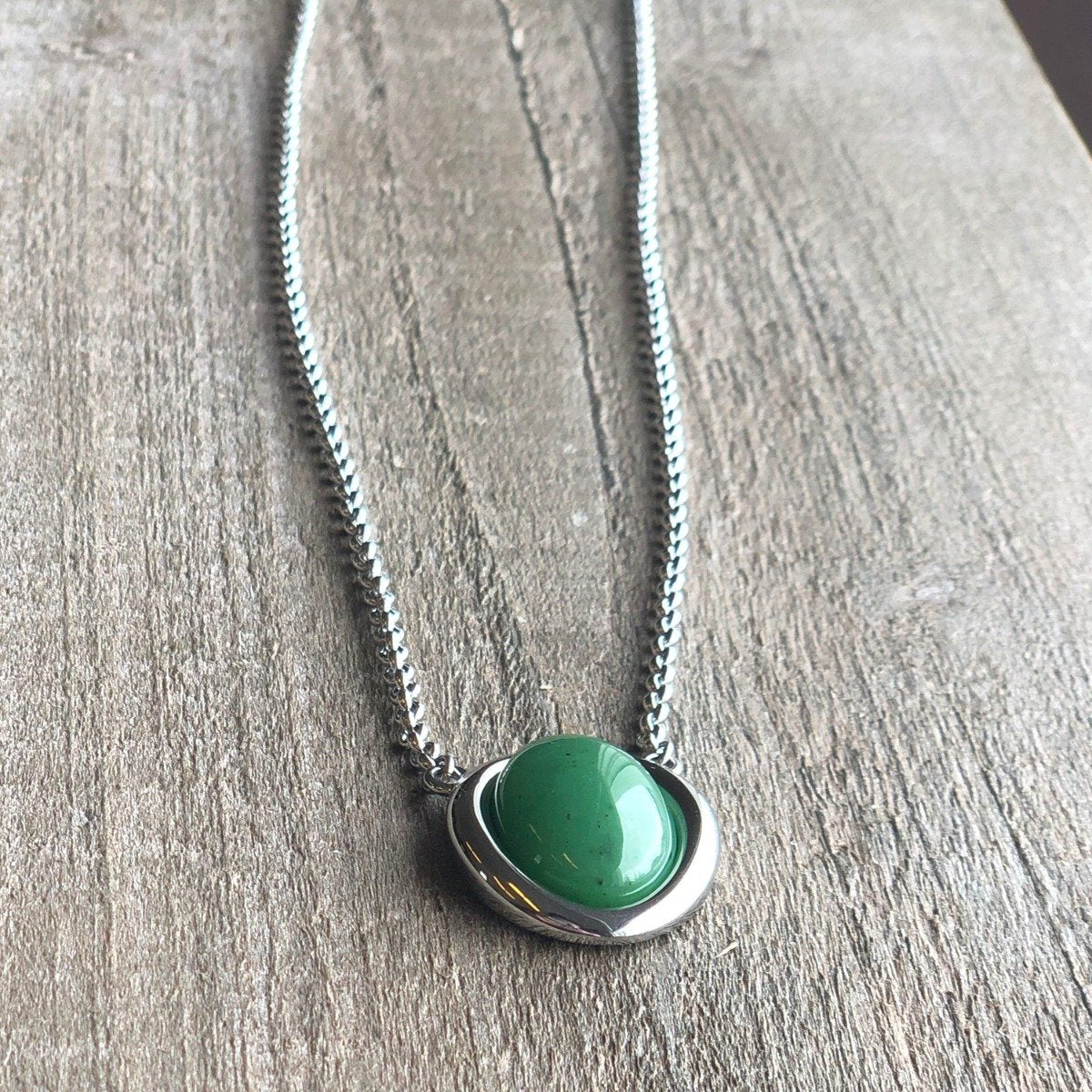 Stainless Steel Jade Pendant, 0118