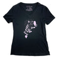 Snap Cat Womens V-neck T-shirt