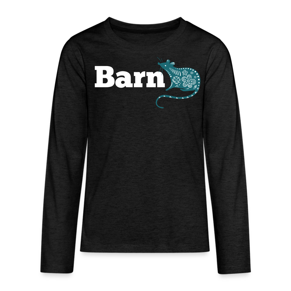 Barn Rat Kids' Premium Long Sleeve T-Shirt - charcoal grey