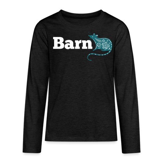 Barn Rat Kids' Premium Long Sleeve T-Shirt - charcoal grey