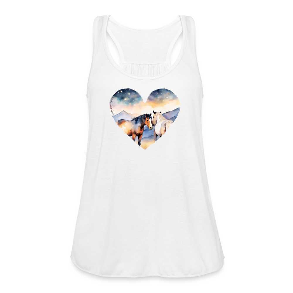 Country Couple Flowy Tank-Women's - white