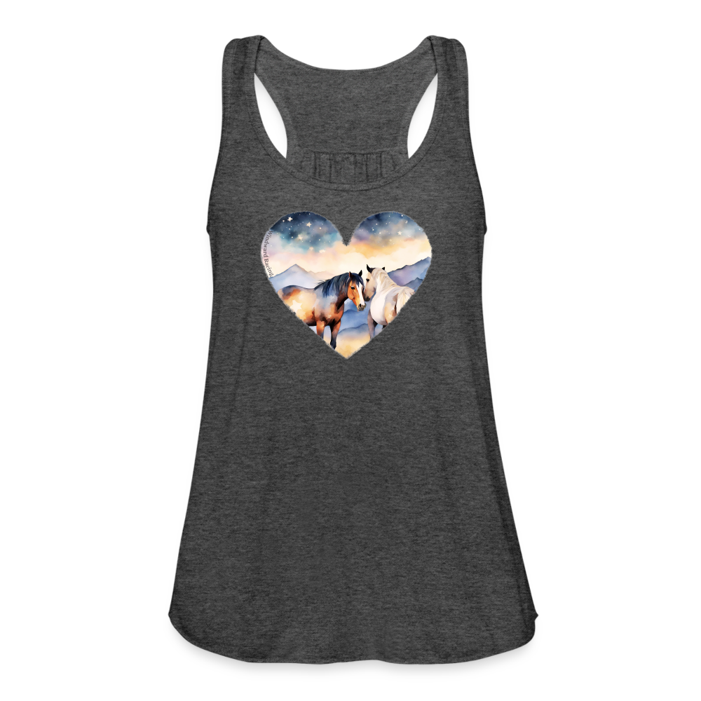 Country Couple Flowy Tank-Women's - deep heather