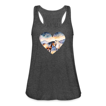 Country Couple Flowy Tank-Women's - deep heather