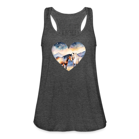 Country Couple Flowy Tank-Women's - deep heather