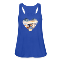 Country Couple Flowy Tank-Women's - royal blue