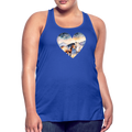 Country Couple Flowy Tank-Women's - royal blue