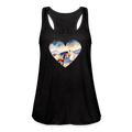 Country Couple Flowy Tank-Women's - black