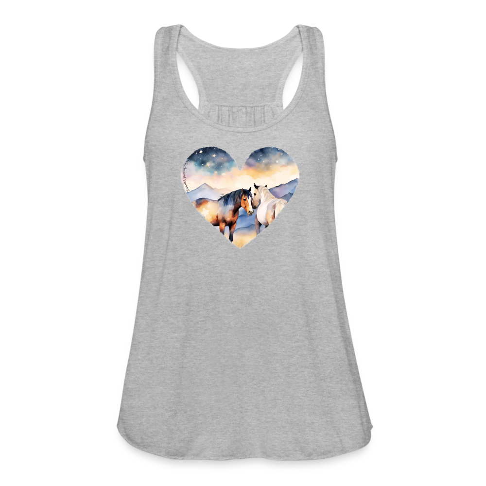 Country Couple Flowy Tank-Women's - heather gray