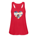 Country Couple Flowy Tank-Women's - red