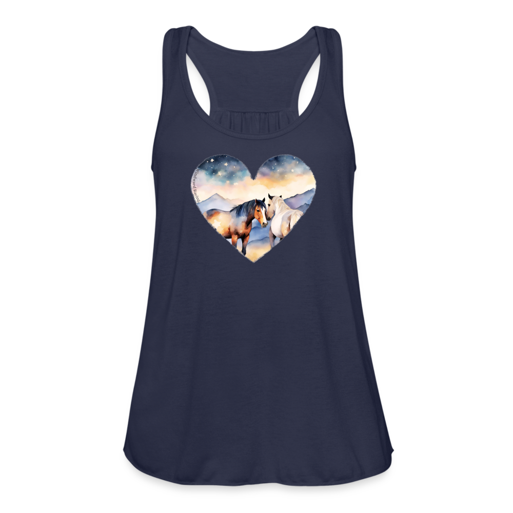 Country Couple Flowy Tank-Women's - navy