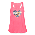 Country Couple Flowy Tank-Women's - neon pink