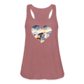 Country Couple Flowy Tank-Women's - mauve