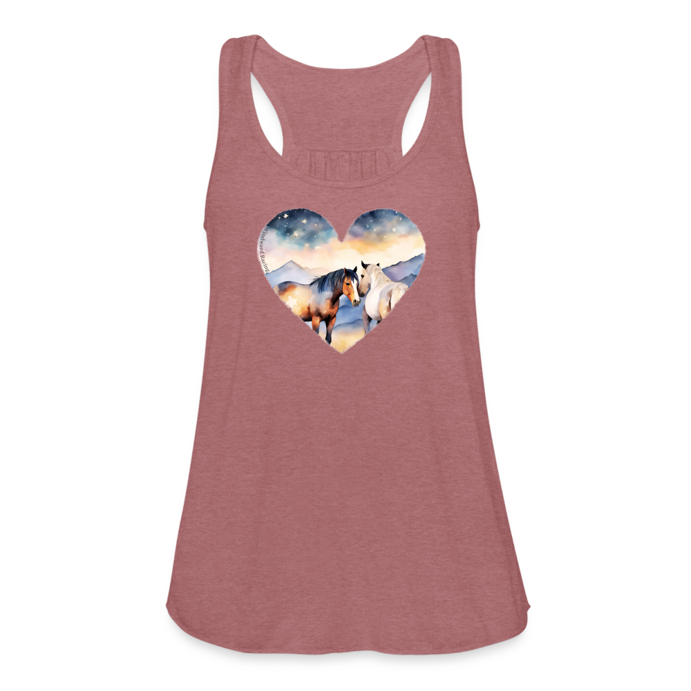 Country Couple Flowy Tank-Women's - mauve