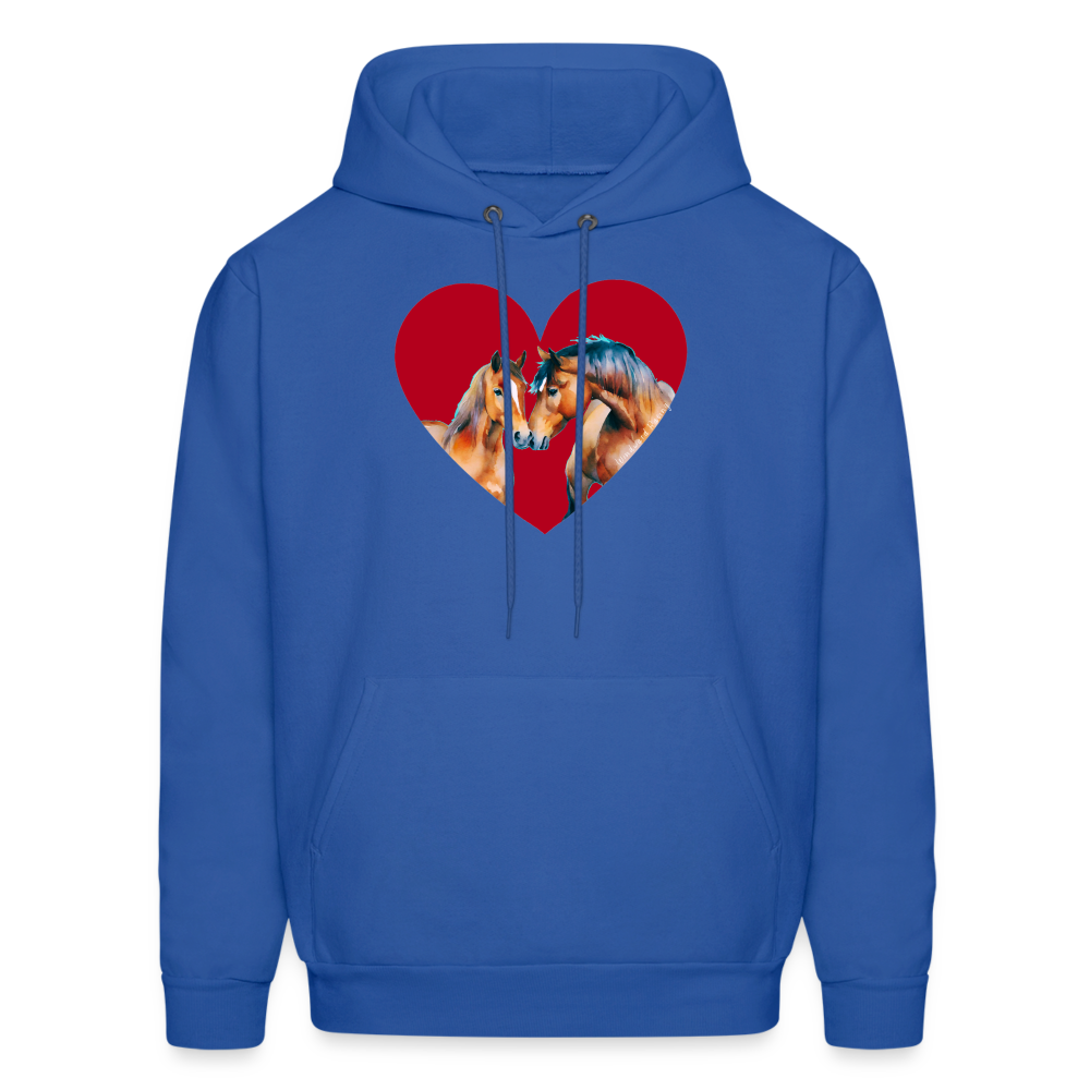 Heart Hoodie - royal blue