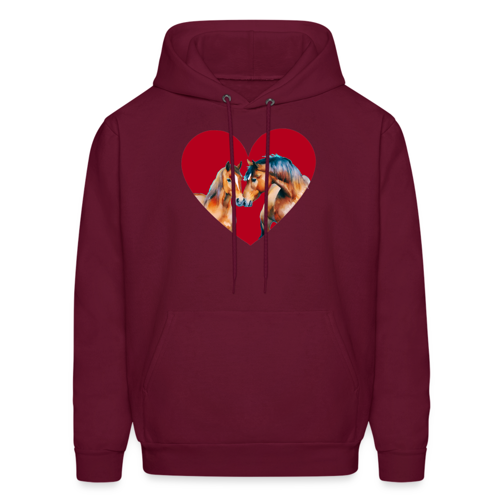 Heart Hoodie - burgundy