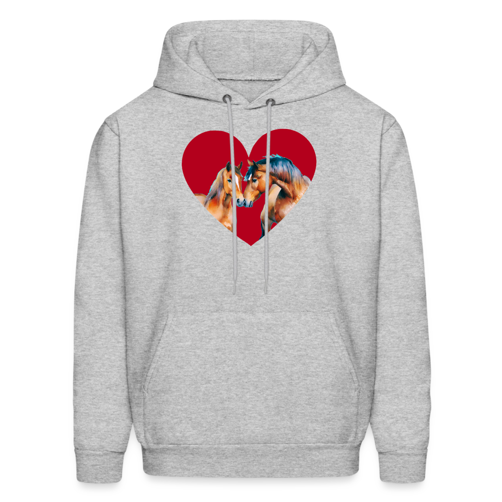 Heart Hoodie - heather gray