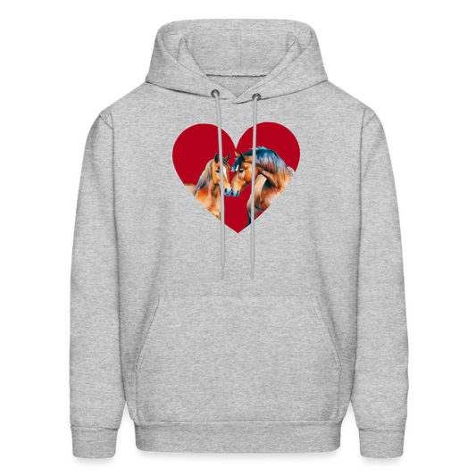 Heart Hoodie - heather gray