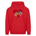 Heart Hoodie - red