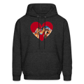 Heart Hoodie - charcoal grey