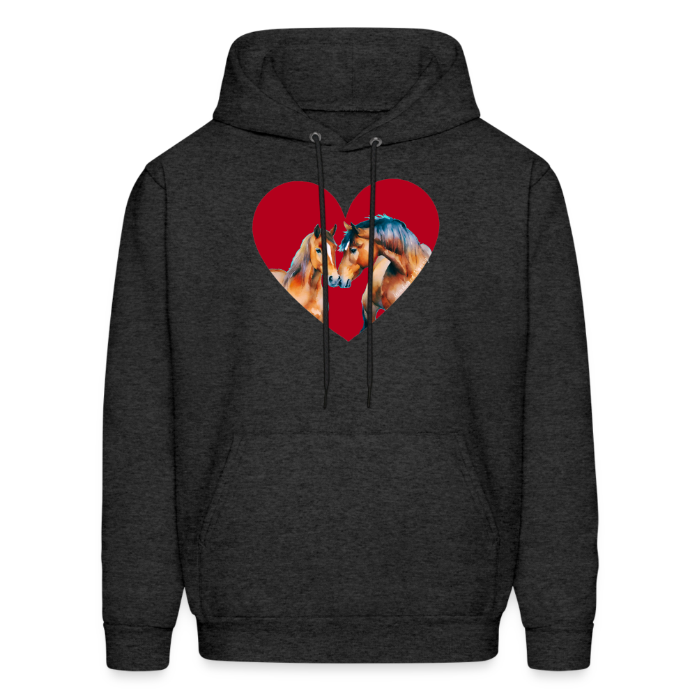 Heart Hoodie - charcoal grey