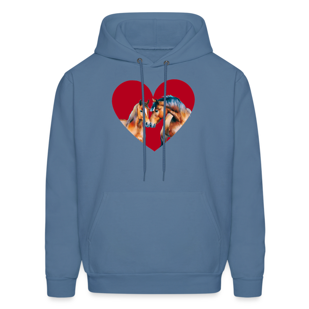 Heart Hoodie - denim blue