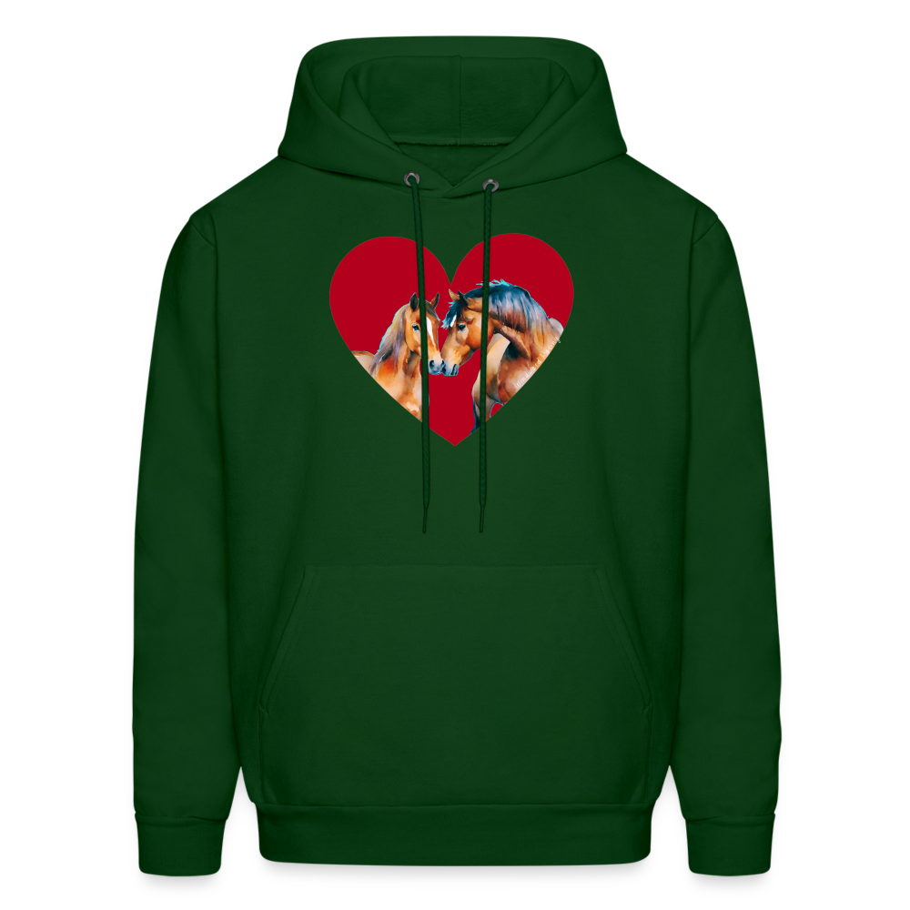 Heart Hoodie - forest green