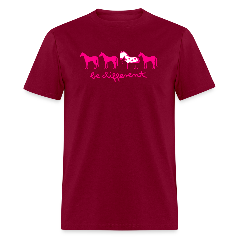 Be Different Tee - burgundy