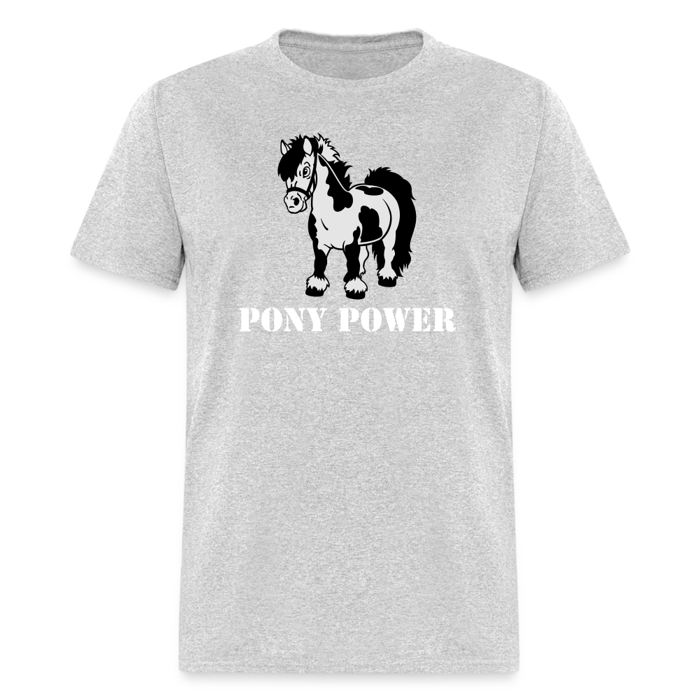 Pony Power Tee - heather gray