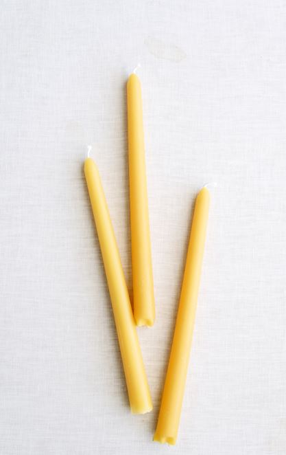 12" Traditional Tapers | Beeswax Candles
